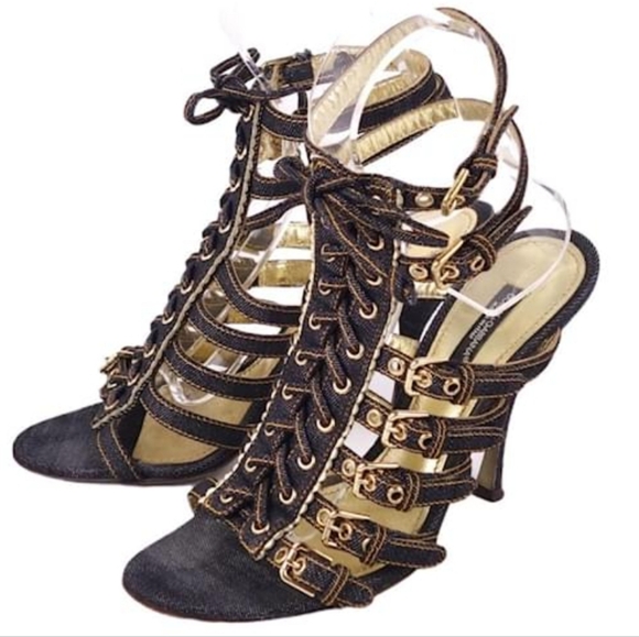 DOLCE & GABBANA Denim Sandals - Picture 3 of 17
